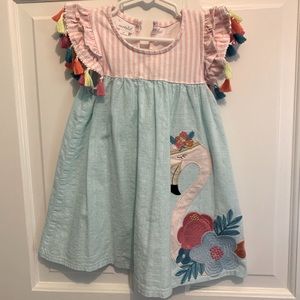 Mud pie flamingo embroidered